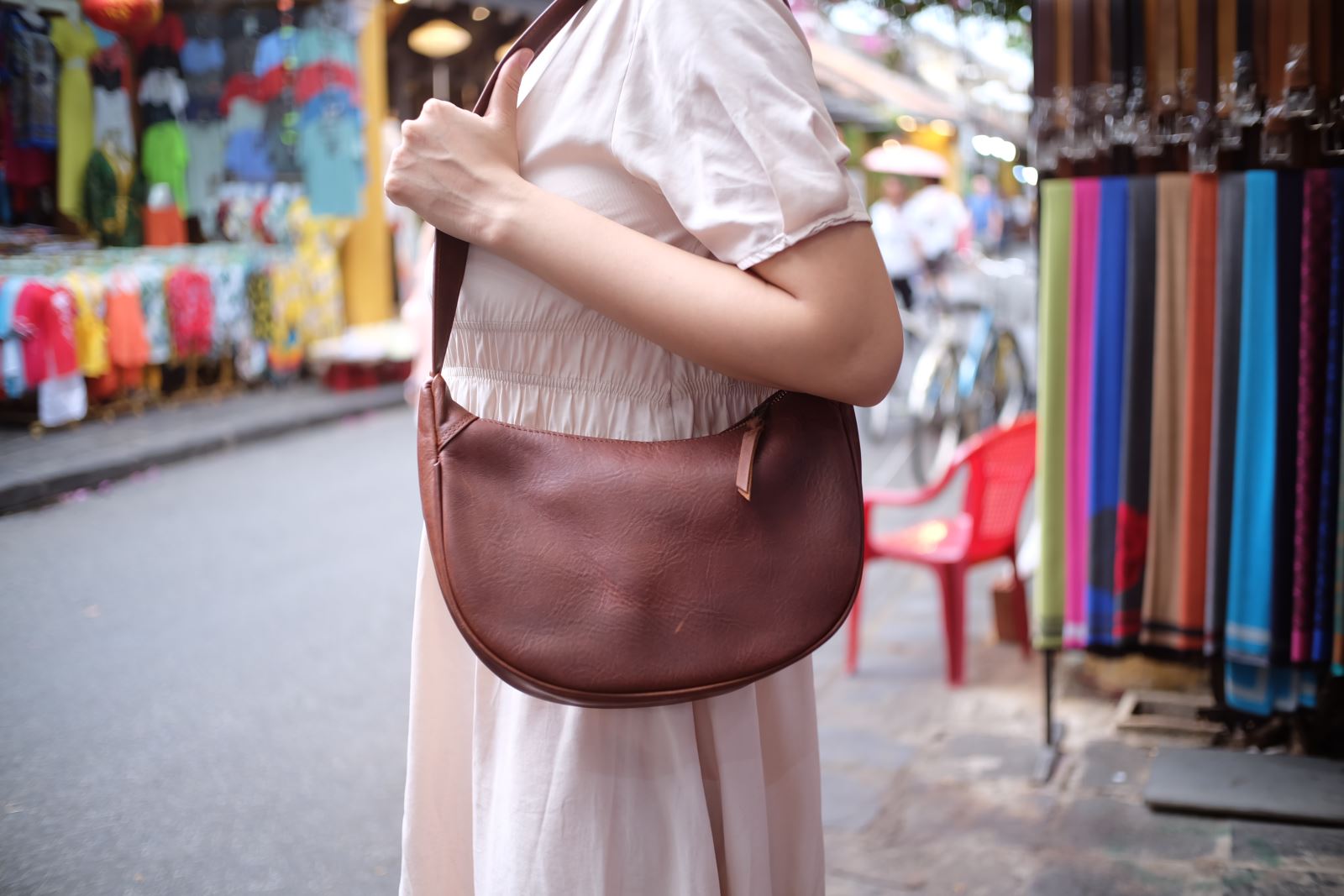 Brown Crescent Bag